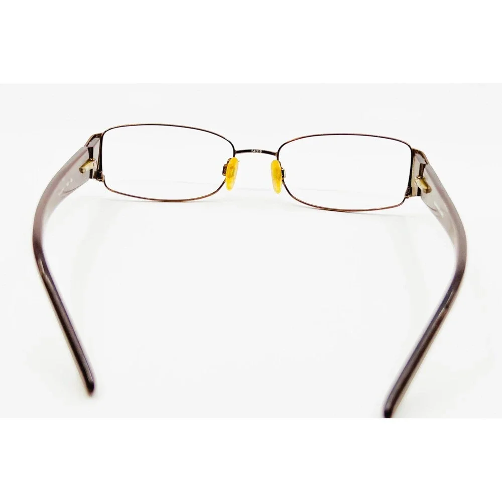 Sophia Loren Eyeglasses Womens Brown Gold M185 Floral Temple 54-18-135